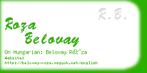 roza belovay business card